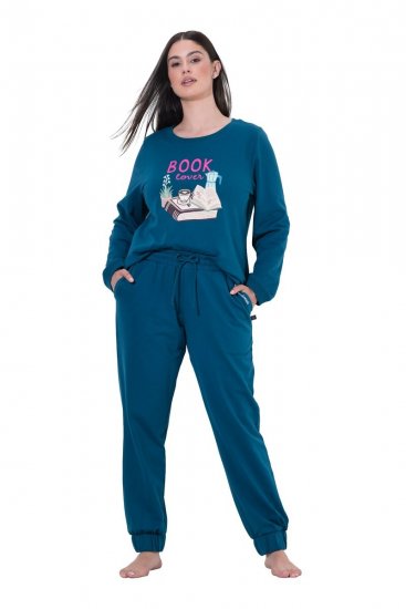 Ulla Popken 852725 Pantalon d'intérieur Pétrole - Pyjamas/vêtements de détente - 