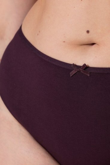 Ulla Popken 852758 Strings à motifs lot de 5 Prune - Culottes - 