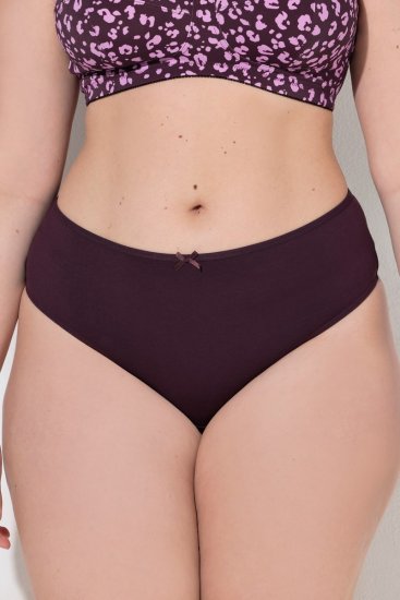 Ulla Popken 852758 Strings à motifs lot de 5 Prune - Culottes - 