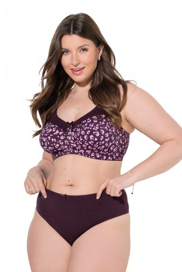 Ulla Popken 852758 Strings à motifs lot de 5 Prune - Culottes - 
