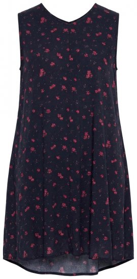 Ulla Popken 852824 Robe fleurie Noir - Robes d'été - Robes d'été grande taille
