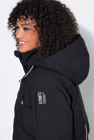 Ulla Popken 852901 Manteau technique Noir - Manteaux - Manteaux femme grande taille