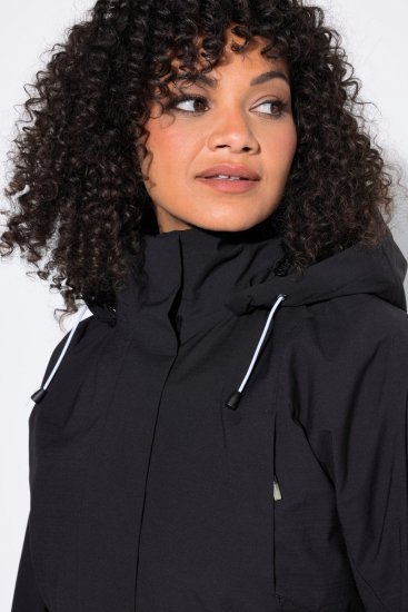 Ulla Popken 852901 Manteau technique Noir - Manteaux - Manteaux femme grande taille