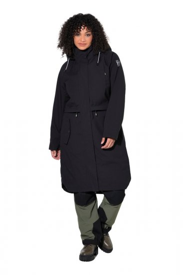 Ulla Popken 852901 Manteau technique Noir - Manteaux - Manteaux femme grande taille
