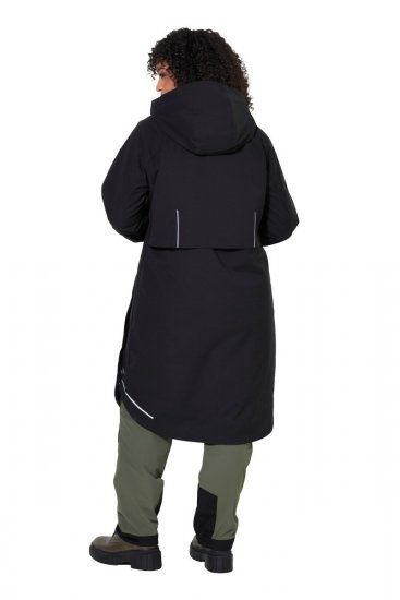 Ulla Popken 852901 Manteau technique Noir - Manteaux - Manteaux femme grande taille