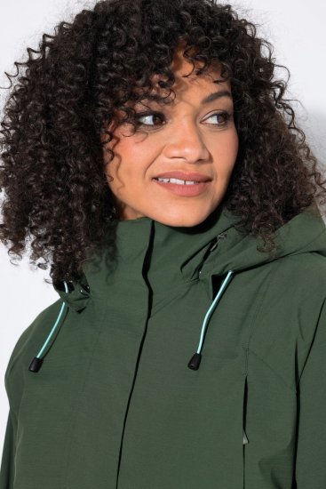 Ulla Popken 852901 Manteau technique Vert olive - Manteaux - Manteaux femme grande taille
