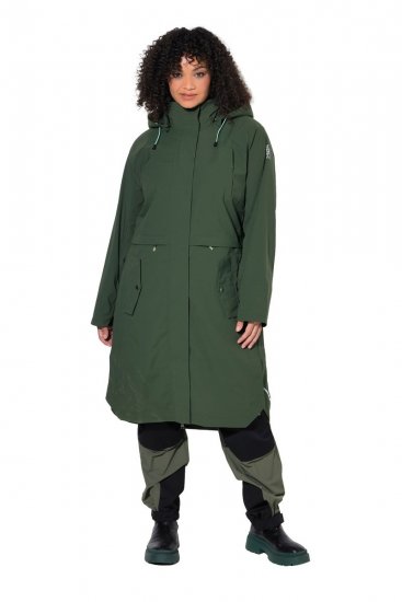 Ulla Popken 852901 Manteau technique Vert olive - Manteaux - Manteaux femme grande taille