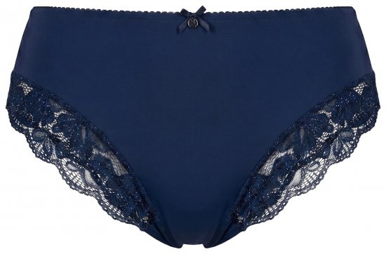 Ulla Popken 852930 Culottes en dentelle Bleu marine - Culottes - 