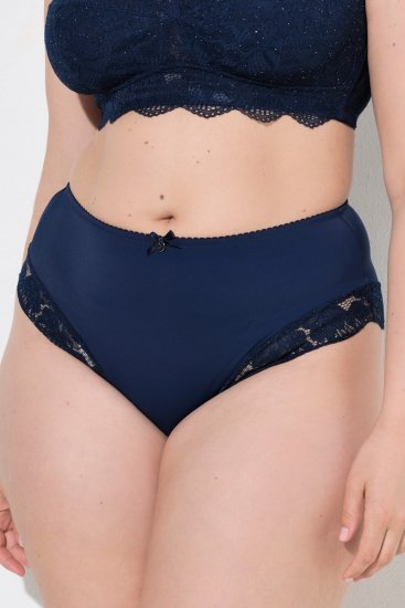 Ulla Popken 852930 Culottes en dentelle Bleu marine - Culottes - 