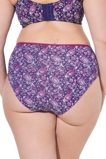 Ulla Popken 852935 Culottes à fleurs lot de 5 Bleu roi - Culottes - 
