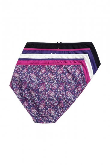 Ulla Popken 852935 Culottes à fleurs lot de 5 Bleu roi - Culottes - 