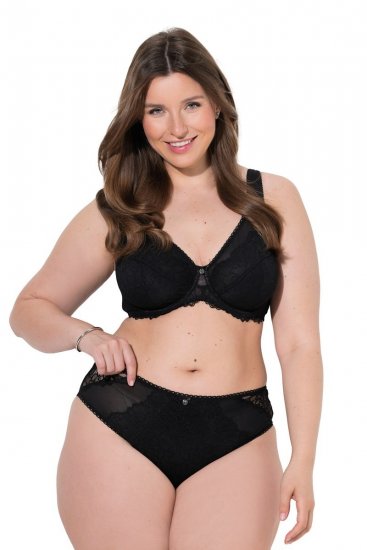 Ulla Popken 853040 Boxers en dentelle Noir - Culottes - 