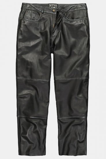 JP1880 853066 Pantalon en cuir à grandes poches arrière Noir - Pantalons en cuir pour homme en grandes tailles - Pantalons en cuir grande taille