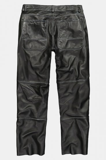 JP1880 853066 Pantalon en cuir à grandes poches arrière Noir - Pantalons en cuir pour homme en grandes tailles - Pantalons en cuir grande taille