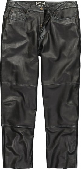 JP1880 853066 Pantalon en cuir à grandes poches arrière Noir - Pantalons en cuir pour homme en grandes tailles - Pantalons en cuir grande taille