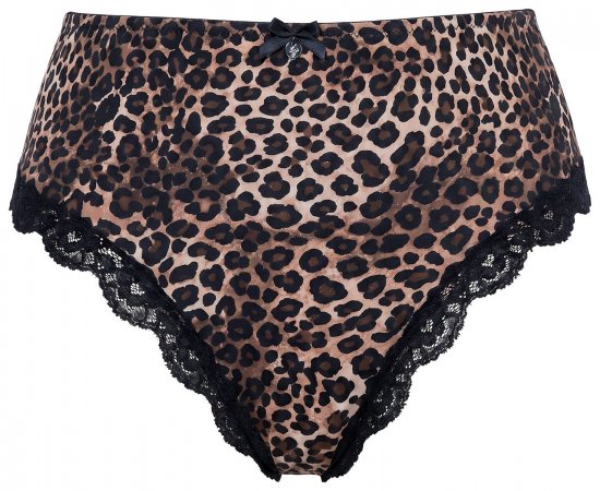 Ulla Popken 853106 Strings à imprimé animal Noir - Culottes - 