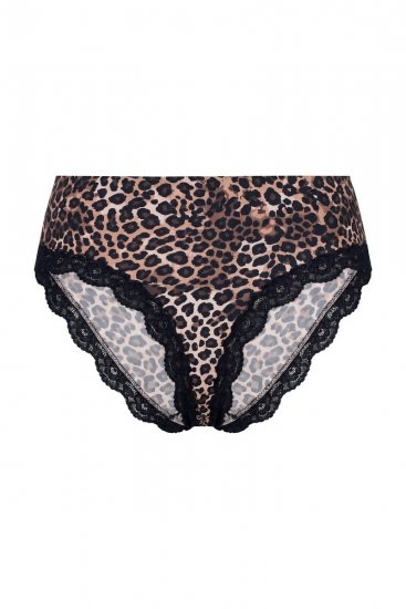Ulla Popken 853106 Strings à imprimé animal Noir - Culottes - 