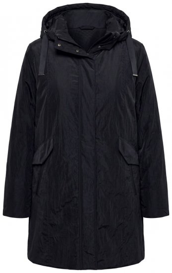 Ulla Popken 853351 Veste matelassée Sympatex imperméable à capuche Noir - Vestes - Vestes femme grande taille
