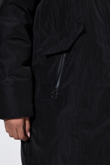 Ulla Popken 853351 Veste matelassée Sympatex imperméable à capuche Noir - Vestes - Vestes femme grande taille