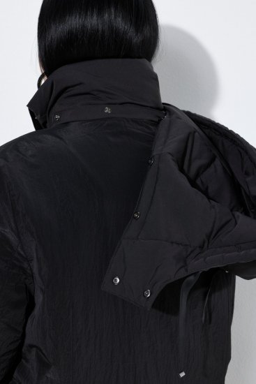 Ulla Popken 853351 Veste matelassée Sympatex imperméable à capuche Noir - Vestes - Vestes femme grande taille