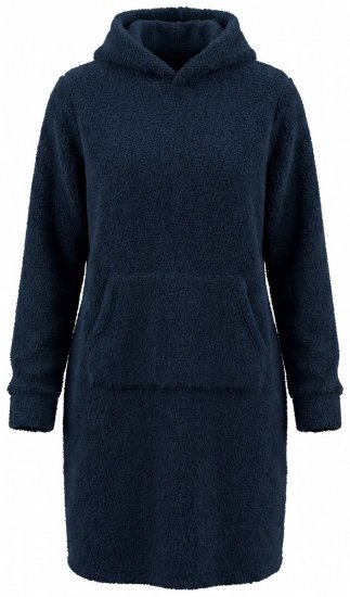 Ulla Popken 853353 Robe d'intérieur à capuche Bleu marine - Pyjamas/vêtements de détente - 
