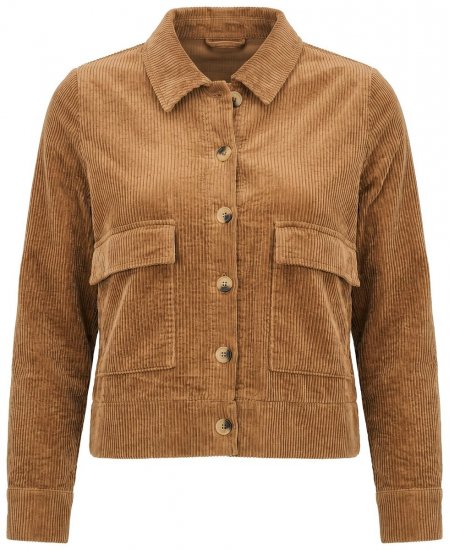 Ulla Popken 853421 Veste en velours côtelé Marron - Vestes - Vestes femme grande taille