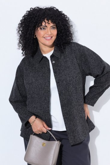 Ulla Popken 853477 Veste Vert olive - Vestes - Vestes femme grande taille