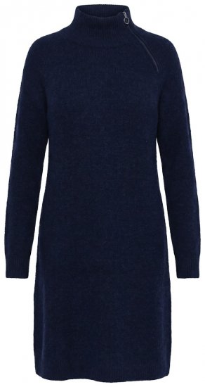 Ulla Popken 853504 Robe en maille à col roulé Bleu marine - Robes - Robes pour toutes les tailles