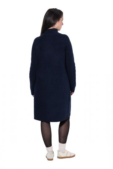 Ulla Popken 853504 Robe en maille à col roulé Bleu marine - Robes - Robes pour toutes les tailles