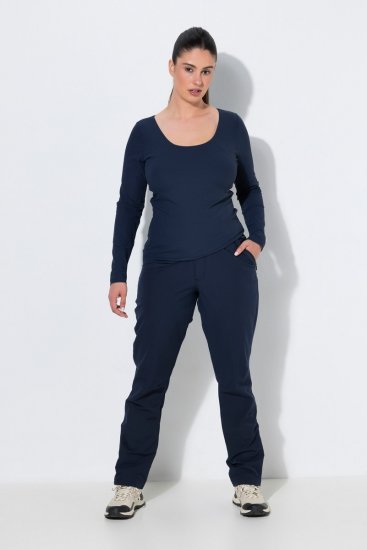 Ulla Popken 853530 Pantalon de randonnée ultraléger Bleu marine - Vêtements d'extérieur - 