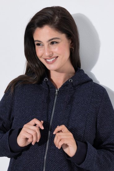 Ulla Popken 853577 Veste polaire Bleu marine - Vestes - Vestes femme grande taille