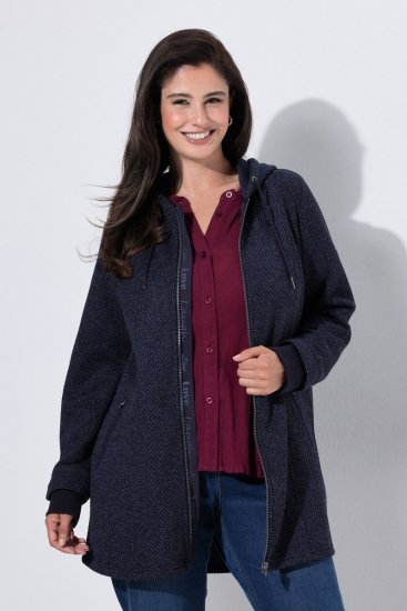 Ulla Popken 853577 Veste polaire Bleu marine - Vestes - Vestes femme grande taille