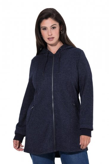 Ulla Popken 853577 Veste polaire Bleu marine - Vestes - Vestes femme grande taille