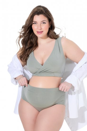 Ulla Popken 853611 Culottes de grossesse Vert-de-gris - Culottes - 