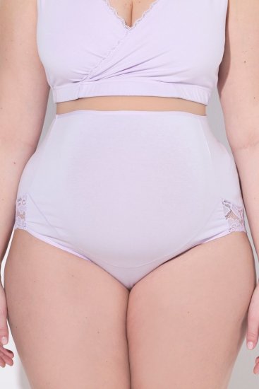 Ulla Popken 853640 Culottes de grossesse en dentelle Vieux rose - Culottes - 