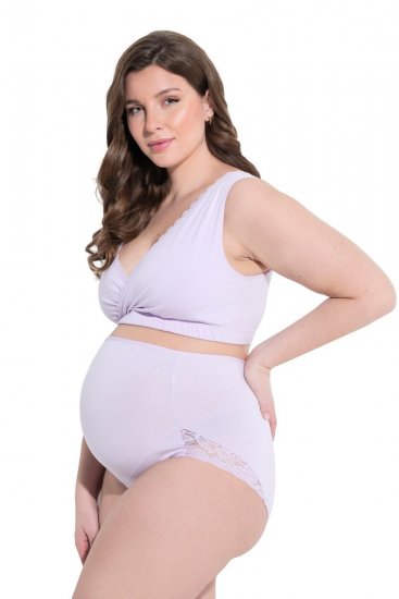 Ulla Popken 853640 Culottes de grossesse en dentelle Vieux rose - Culottes - 