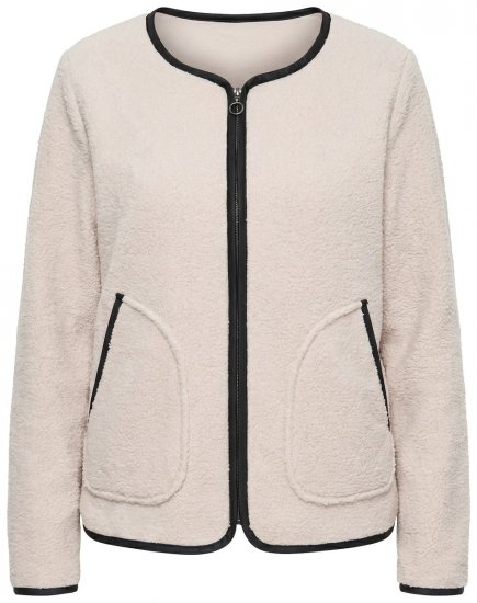 Ulla Popken 853685 Veste teddy Champagne - Vestes - Vestes femme grande taille