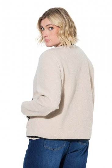 Ulla Popken 853685 Veste teddy Champagne - Vestes - Vestes femme grande taille
