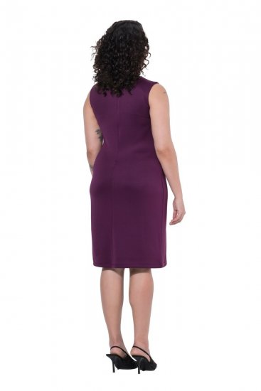 Ulla Popken 853766 Robe moulante à strass Prune - Robes de soirée - Robes de soirée grande taille