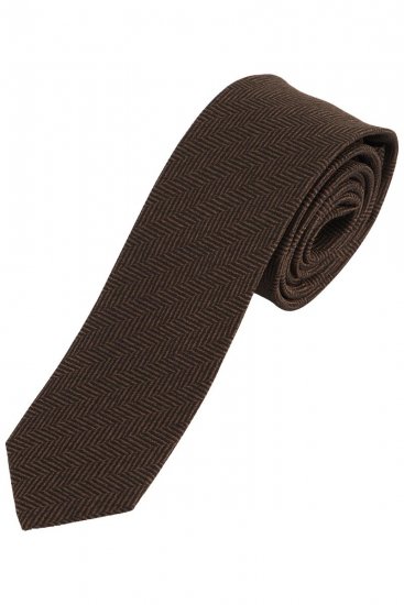 JP1880 853818 Cravate en soie extra-longue Marron foncé - Cravates et nœuds papillon - 