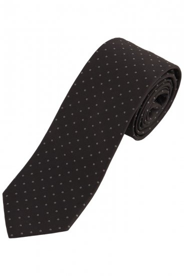 JP1880 853822 Cravate en soie à pois extra-longue Noir - Cravates et nœuds papillon - 