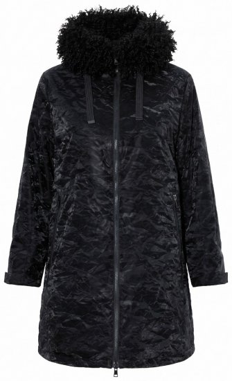 Ulla Popken 853831 Manteau technique Noir - Manteaux - Manteaux femme grande taille