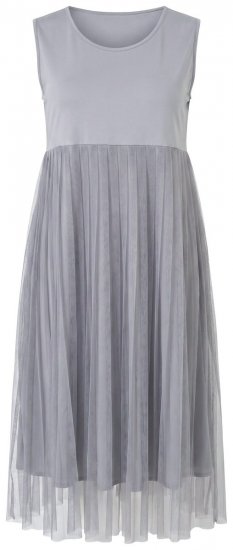 Ulla Popken 853879 Robe mi-longue trapèze Gris - Robes midi - Robes midi grande taille