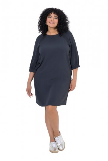 Ulla Popken 853946 Robe à manches 3/4 Vert olive - Robes - Robes pour toutes les tailles