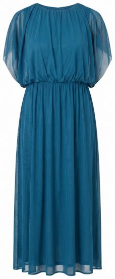 Ulla Popken 854031 Robe longue sans manches Pétrole - Robes maxi - Robes maxi grande taille