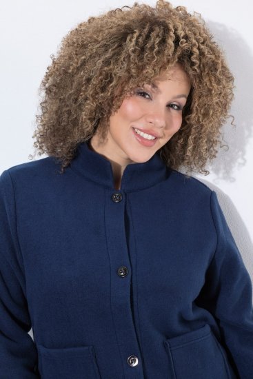 Ulla Popken 854200 Veste polaire Bleu marine - Vestes - Vestes femme grande taille