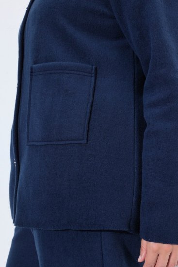 Ulla Popken 854200 Veste polaire Bleu marine - Vestes - Vestes femme grande taille