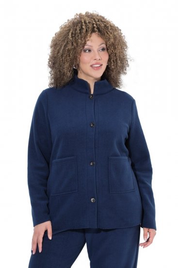 Ulla Popken 854200 Veste polaire Bleu marine - Vestes - Vestes femme grande taille