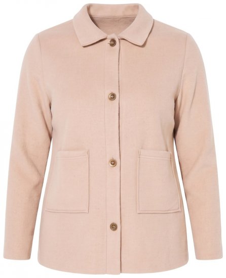 Ulla Popken 854200 Veste polaire Marron clair - Vestes - Vestes femme grande taille
