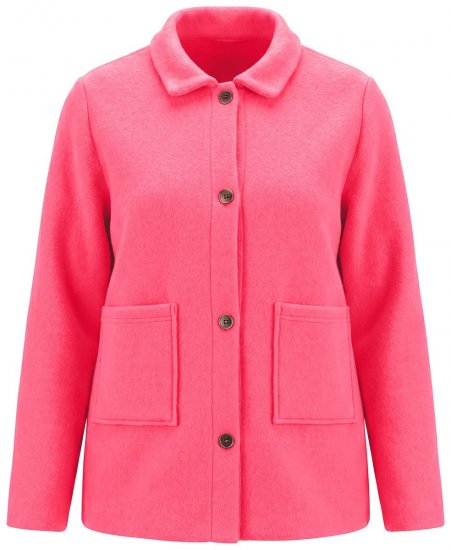 Ulla Popken 854200 Veste polaire Rose - Vestes - Vestes femme grande taille